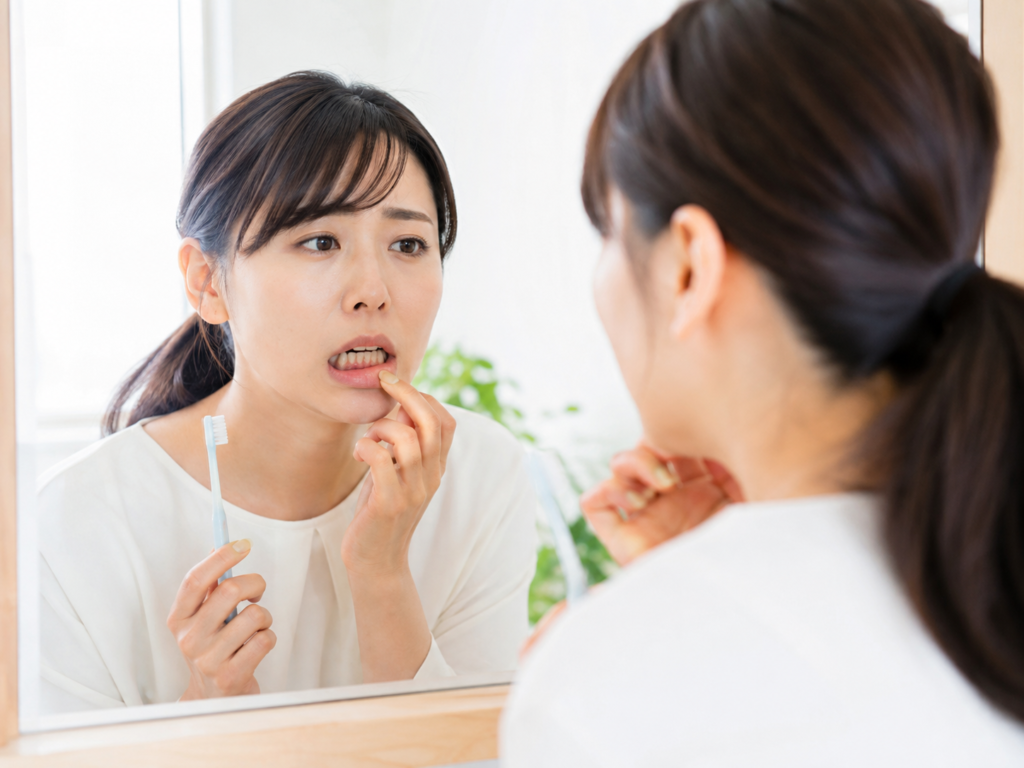 歯周病を気にする女性