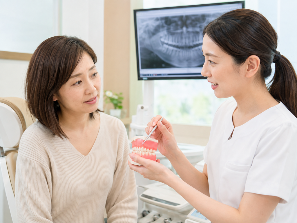 医師に相談する女性